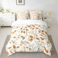 thumbnail image 3 of Manfei Teens Autumn Leaf Twin Bedding Sets 7-Piece, Farmhouse Plant Botanical Bedding Comforter Set, Vintage Fashion Style Reversible Sheet Sets, Ultra Soft Home Decor, 3 of 8