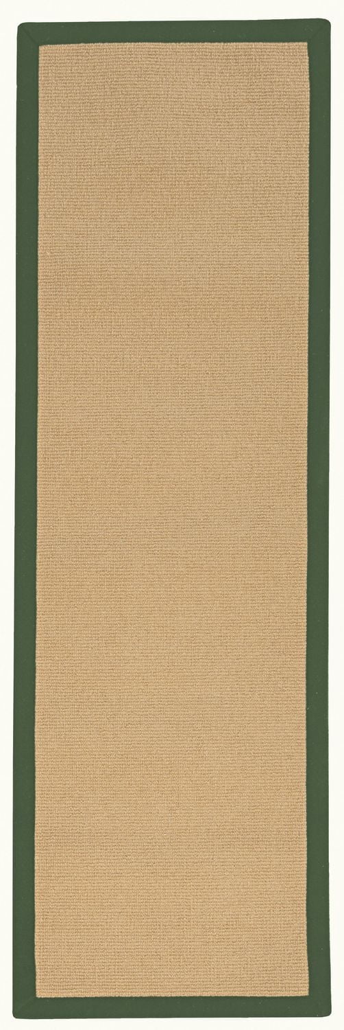 Tapis de couloir Athena sisal et vert 2 pi 6 po x 12 pi