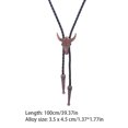 thumbnail image 4 of Lazos de oro para los hombres American Cowboy Moda Bolo Ajustable Accesorios de prendas de vestir de estilo occidental Lazo Ideal Regalo en bolsas Paquete Red Metal kenally  AP004546-01, 4 of 6