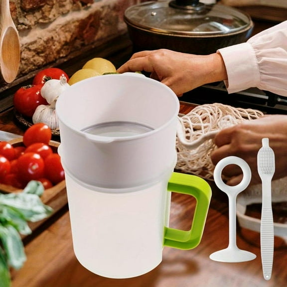 Multiple Usage Food Strainer, Nut Milk Bag Replacement, Yogurt Strainer, Food Grade Polycarbonate And Stainless Steel Mesh BPA-Free, Nut Milk/Soy Milk/Juice/Tea Filter