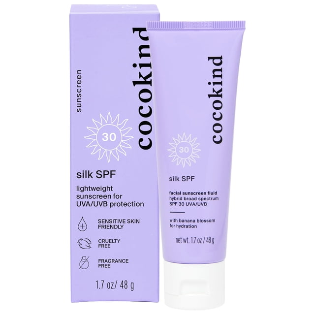 Protector solar Cocokind Silk SPF 30 Mineral and Chemical Face