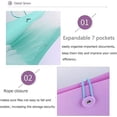thumbnail image 4 of Nvzi Vertical Expanding Accordion Folder with 7 Pockets Paperwork Organizer Document Wallet Briefcase Business File Organizer Bag A4 Letter Size Elastic Button Closure Purple, 4 of 5