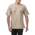 thumbnail image 5 of Pro Club Men's Heavyweight Cotton Short Sleeve Crew Neck T-Shirt-KHK-M, 5 of 5