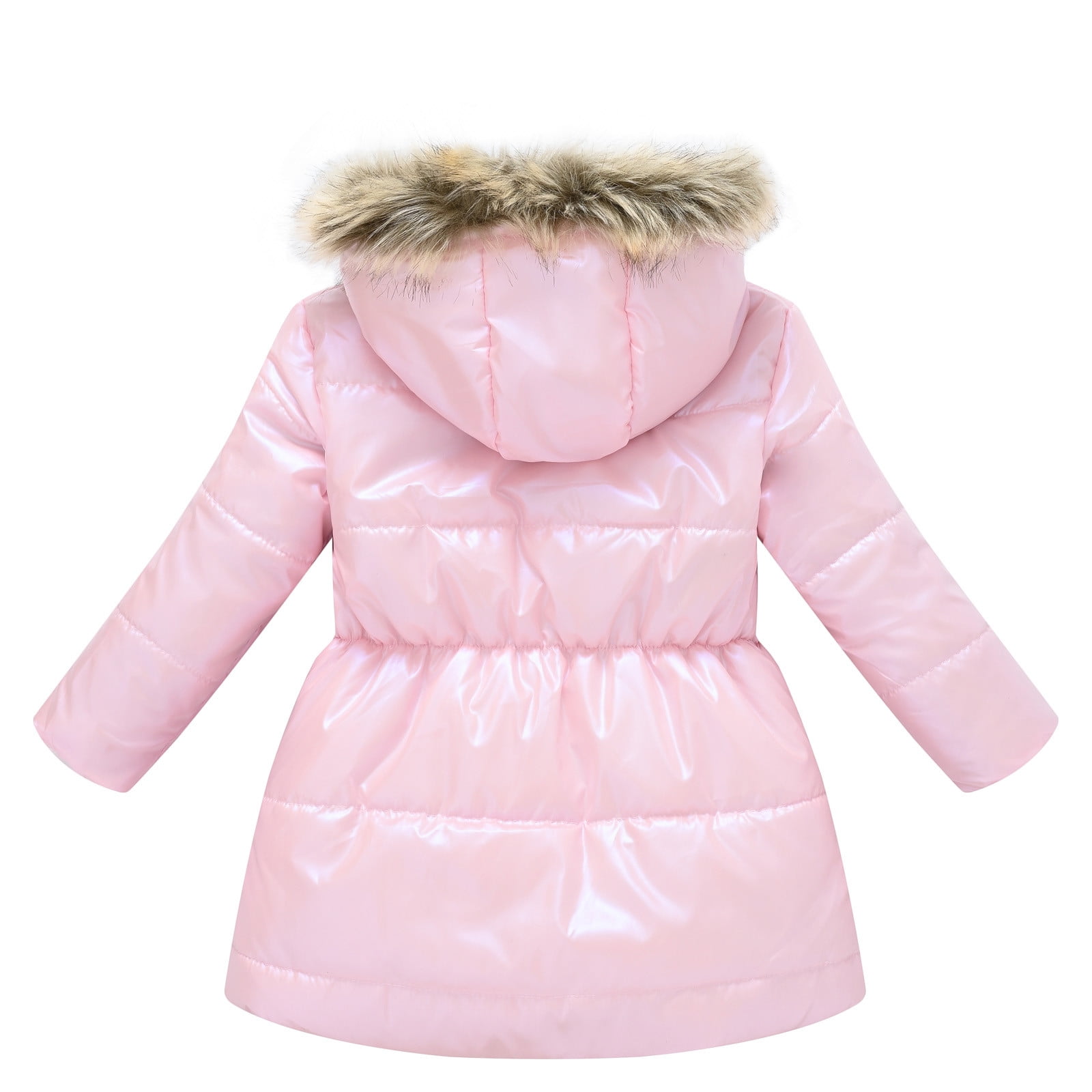 Ketyyh-chn99 Kids Boy Girl Winter Hooded Puffer Jackets Coats Light Weight Padded Outerwear Warm Windproof Winter Hooded Puffer Coat for 4-5 Years,Pink