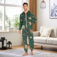thumbnail image 6 of FORMRS Onesies Pajama for Adults Unisex Hoodie Winter Jumpsuit One Piece Sleepwear, Sizes S-2XL, Tiger and Peacock Pattern, 6 of 7