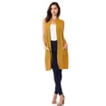 thumbnail image 5 of Chaleco ligero tejido con bolsas color Mostaza AMAD Casual para mujer Talla S, 5 of 5