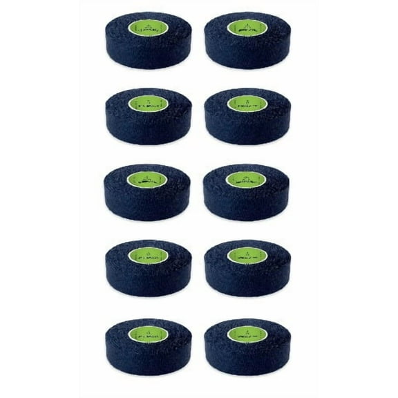 Renfrew 10 Roll Pack, Ice Hockey Stick Blade Handle Tape, Black, 24mm x 25yd
