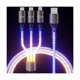 thumbnail image 1 of wonima11 Light Up Phone Charger Cord, Multi LED Charging Cable RGB Glowing Gradual Lighting USB C Cable Fast Charging Universal 3 in 1 Charger Adapter Micro USB Type-C, 1 of 1