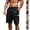 Black, variant on LTTVQM Men's Cargo Shorts Hiking Lightweight Elastic Waist Workout Outdoor Camo Summer Shorts with Multi Pockets Dark Gray 3XL