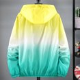 thumbnail image 4 of Iugvhana Zip Up Hoodies For Men Women Gradient Design Sun Protection Hoodie Long Sleeve Hooded Jacket Casual Light Sports Coat Yellow XL, 4 of 7