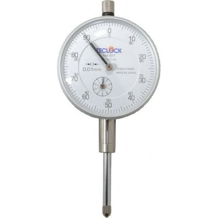

Teclock 25mm Range 0-100 Dial Reading 0.01 Graduation Dial Drop Indicator
