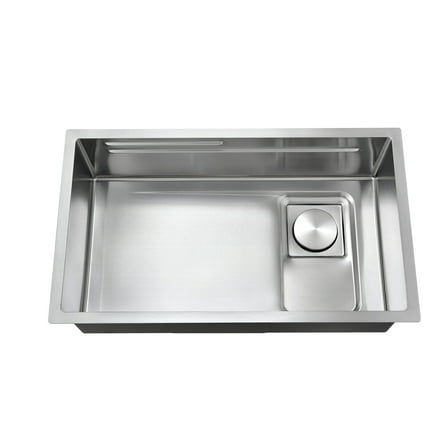 30 Inch Stainless Steel Single Bowl Undermount Workstation Double Ledges Kitchen Sink With Sliding Accessories