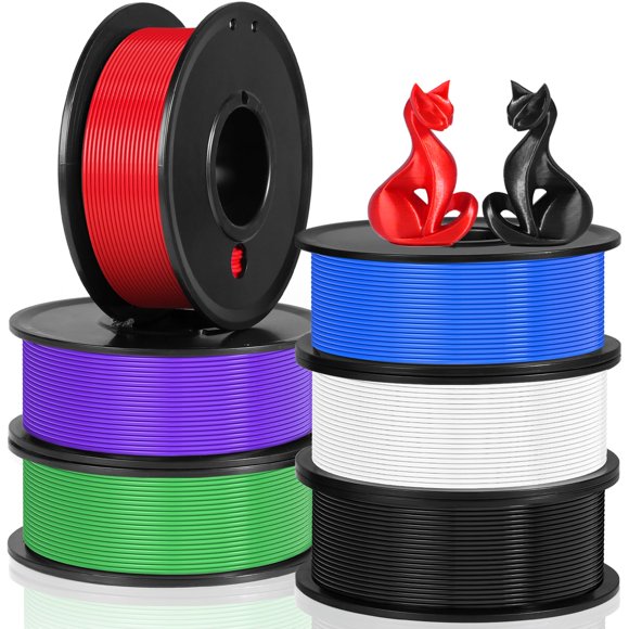 Filamento para impresora 3D Dynta PLA de 1,75 mm, paquete de 6 colores, 250 g x 6