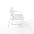 thumbnail image 3 of Crosley Furniture Ridgeland Modern Metal Outdoor Loveseat Glider in White, 3 of 12