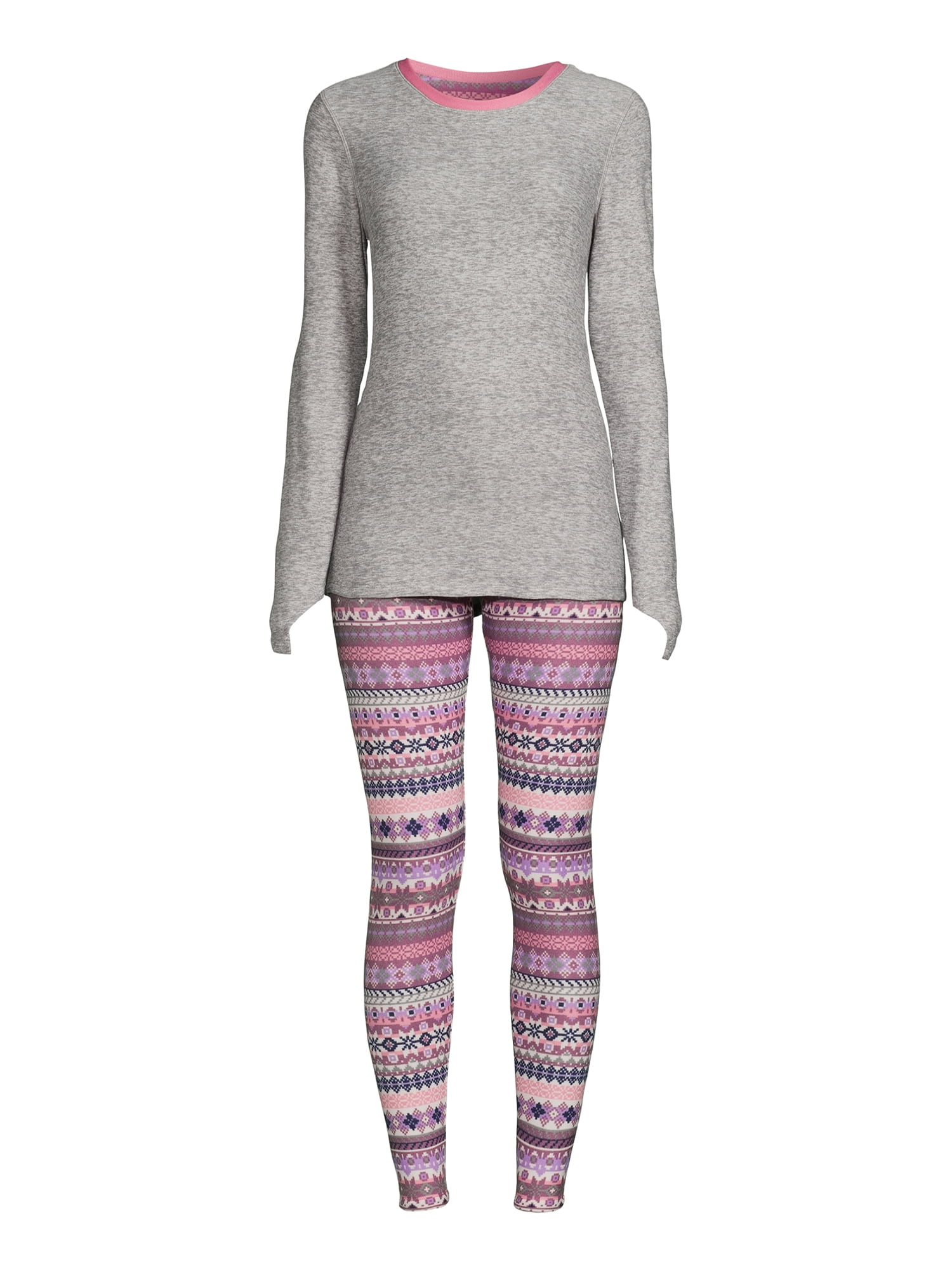 ClimateRight by Cuddl Duds Women's and Women's Plus Size Jersey Thermal Top and Leggings, 2-Piece Set