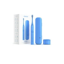 Ordo Sonic  & Charging Travel Case Bundle - Electric Toothbrush Advanced Smart Tech with 4 Brushing Modes Fast Rechargeable Battery & Silicone-Polishing Element USB Charger for Adults - Arctic Blue