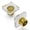 Crysacrylic / Brushed Golden Brass, variant on Hickory Hardware H079525 Crystal Palace 1-3/8" Square Clear Acrylic Cabinet Knob / Drawer