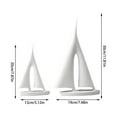 thumbnail image 2 of Nordic Modern Minimalist Sailboat Sculpture Resin Craft Home Office Desk Decoration Nautical Theme Decor Living Room Shelf Ornament Collectible Art Piece, 2 of 5