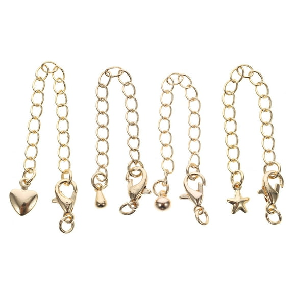 4pcs Bracelet Extenders 14K Gold Necklace Extenders Anklet Extender for Jewelry Making