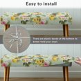 thumbnail image 4 of Jiueut Pineapple Lemon Hibiscus Print Bench Slipcover for Dining Room, Non Slip Bench Seat Protection with Elastic Band Thick Rectangle Chair Slipcover for Kitchen Home Hotel, 4 of 7