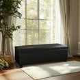 thumbnail image 7 of BELLEZE Storage Ottoman Bench Footstool - Amherst (Black), 7 of 7