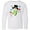 AA-White, variant on Inktastic Christmas Snowman in Top Hat with Candy Cane Long Sleeve Youth T-Shirt
