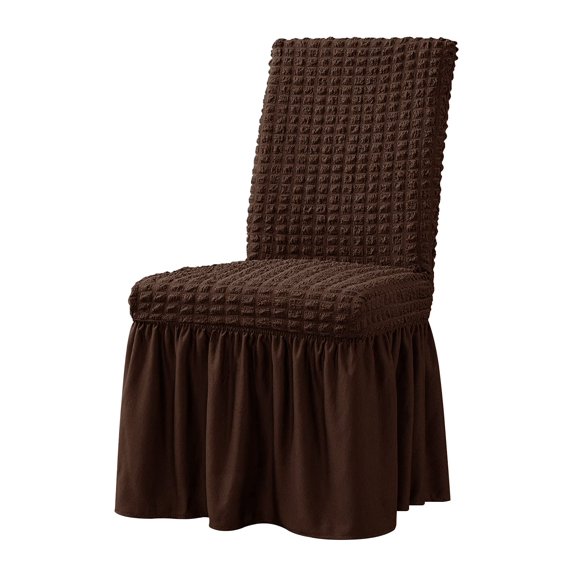 Dorm Chair Cover, Stretch Washable Dining Chair Slipcover with Skirt, Elastic Polyester Furniture Cover for College Dorm, Kitchen and Living Room