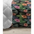 thumbnail image 3 of Hibiscus Down Alternative Comforter, Tropical Pattern of Flower Graphic, Microfiber Quilt for All Season, 5 Sizes, Dark Coral White, by Ambesonne, 3 of 3