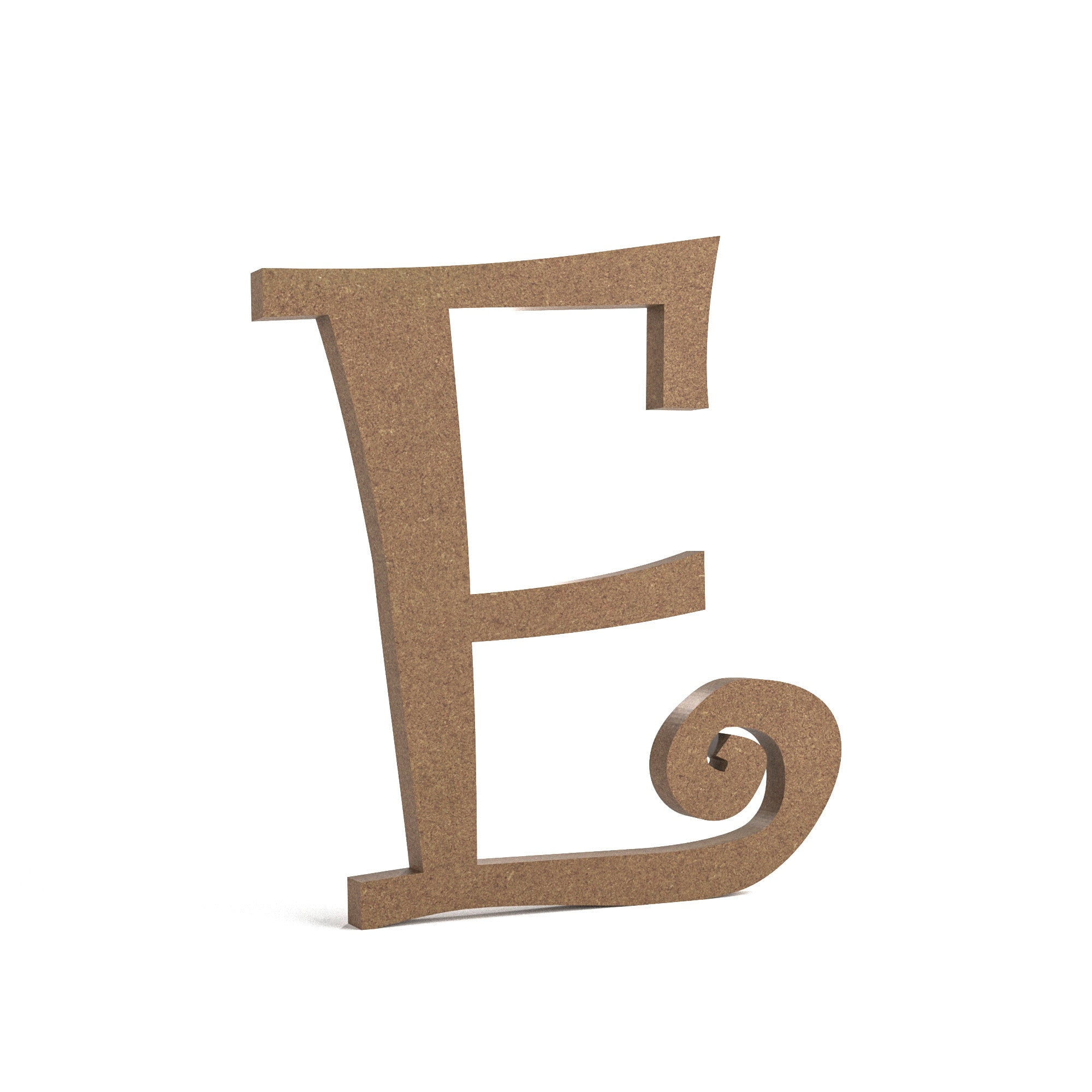 6" Curly Wooden Letters Premium MDF Wood Wall Letters