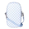 thumbnail image 3 of No Boundaries Women's Rounded Phone Crossbody Bag, Freshwater Blue Check, 3 of 7