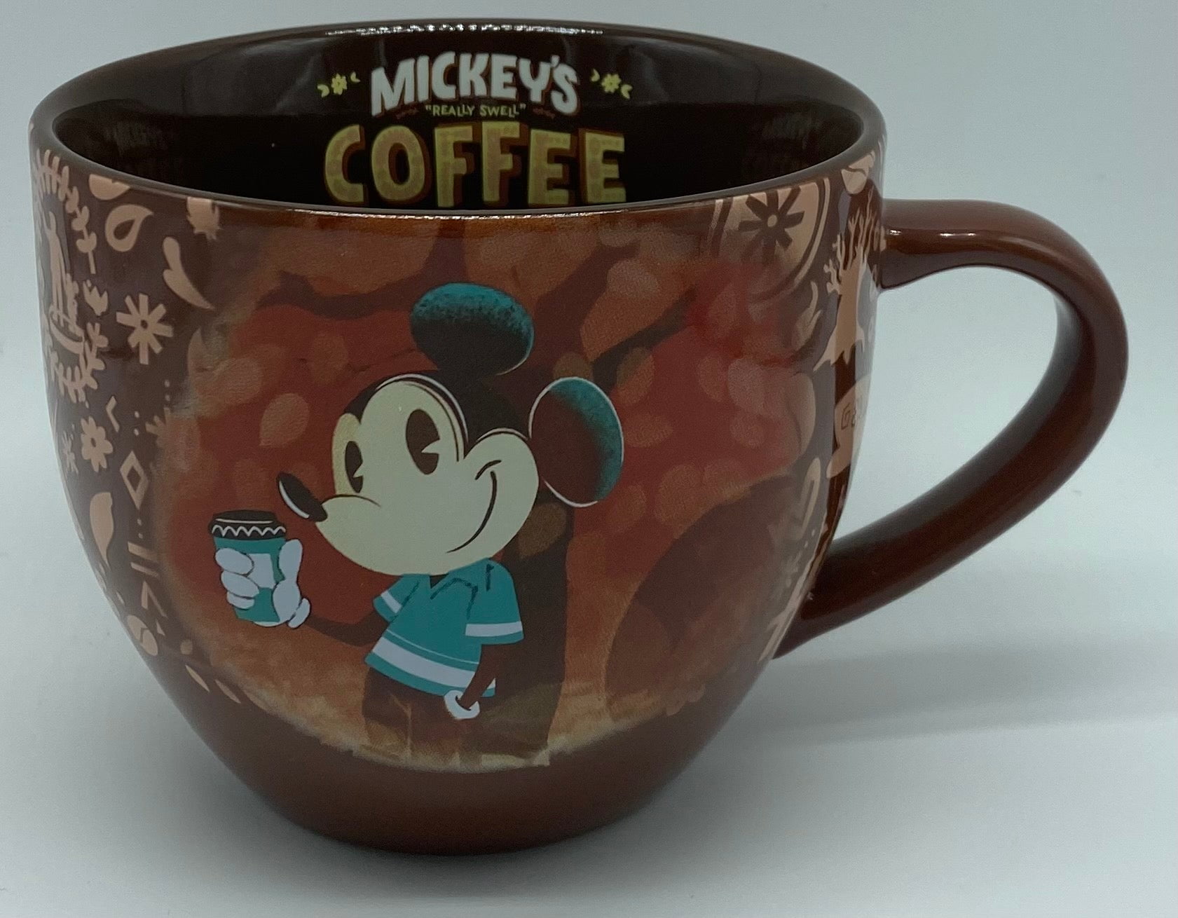 Disney Parks Mickey Really Swell Coffee Travel Mug Stainless Steel Lined  Ceramic