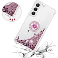 thumbnail image 5 of Glitter Clear Sparkly Bling Case for Samsung Galaxy S23+ Plus (Not S23) for Women, Flowing Liquid Quicksand Cover with Diamond Ring Holder Case for Samsung Galaxy S23 Plus   Rose Gold, 5 of 7