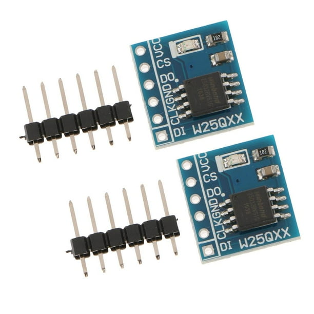 2PCS Micro W25Q128 Módulo de Escudo de Memoria de Tarjeta TF de 128M-bit Módulo de Almacenamiento Flash para Zulema Módulo de almacenamiento FLASH
