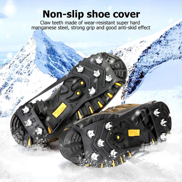 8 Spikes Ice Walk Traction Cleats Crampones de nieve antideslizantes para zapatos (M)