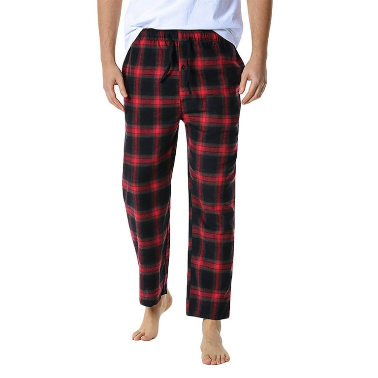 Women's Buffalo Plaid Plush Fleece Pajama Pants Sleepwear Casual Loose Wide  Leg Pants Stretch High Waisted Lounge Pants Trouser 