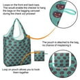 thumbnail image 4 of 5 Pack Foldable Shopping Bag,Halloween Pumpkin Repeat Pattern Reusable Grocery Bags with Pockets,Large Reusable Tote Bags with Handles Waterproof & Lightweight, 4 of 6
