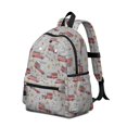 thumbnail image 2 of Fireman and Dalmatian Grey Pattern Backpack for School, Cute School Bag with Adjustable Shoulder Straps and Padded Back, 13.4"x11"x4.7", 2 of 5