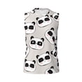 thumbnail image 6 of Lsque Cute Panda Print Men's Cotton Blend Sleeveless Muscle Shirts (S-3XL)- Moisture Wicking, Odor Protection, UPF 30+,XX-Large, 6 of 8