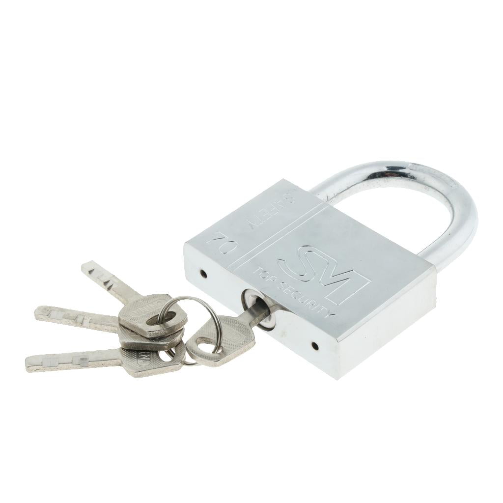 50x72mm Waterproof Metal Security Padlock Lock Long Short Shackle 4 Keys 