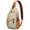 Dino Skeleton, variant on Galaxy Unicorn Sling Backpack for Women with Rainbow Clouds and Stars, Cute Cartoon Fantasy Crossbody Bag for Outdoor Travel