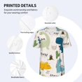 thumbnail image 3 of Zufioo Childish Dinosaur Print Men's Baseball Short Sleeve, Moisture Wicking Button-Down Hip Hop Tee-4X-Large, 3 of 7
