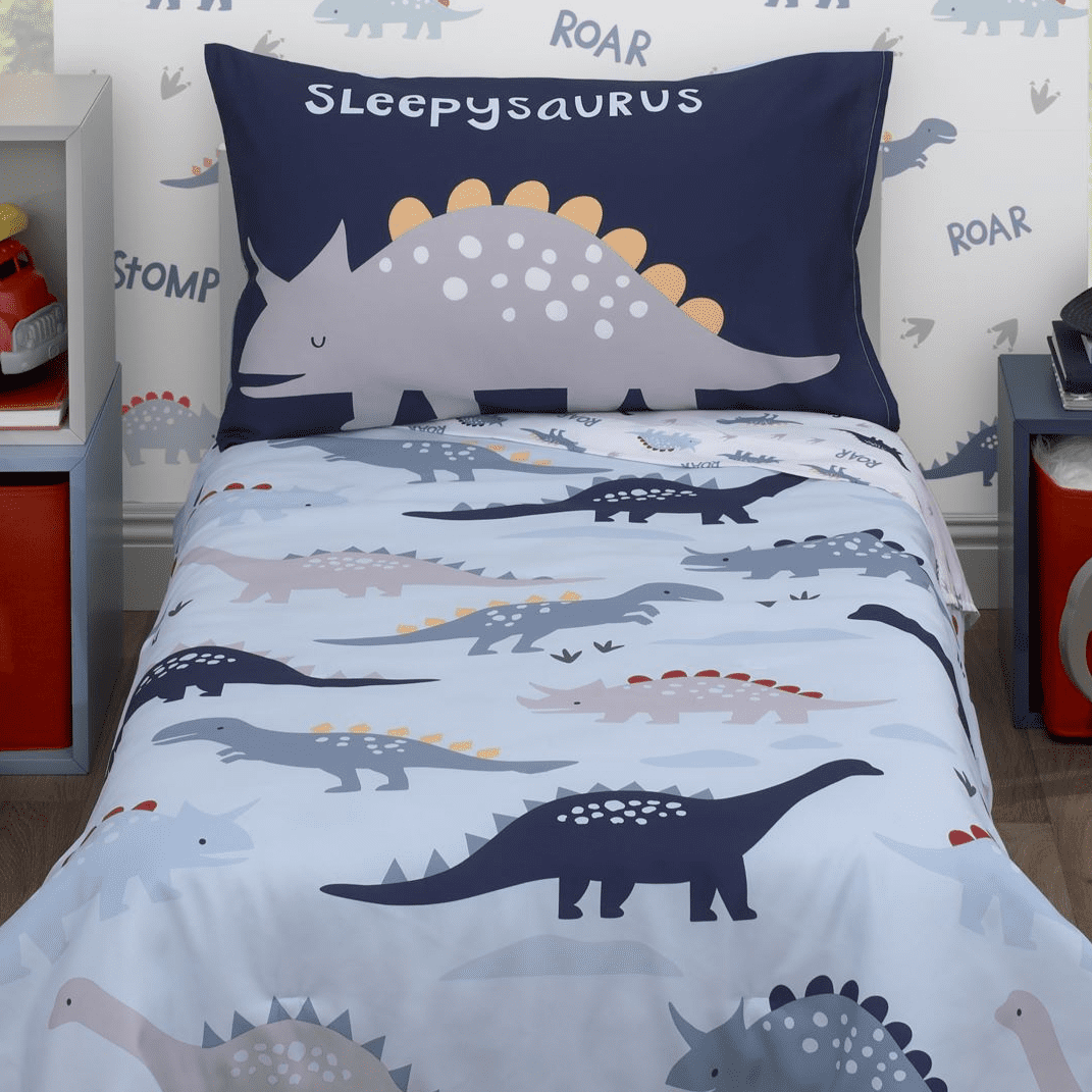 Blue zoo sales dinosaur bedding