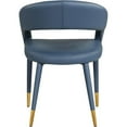 thumbnail image 3 of Pemberly Row 19.29" Contemporary Faux Leather Dining Chair in Navy, 3 of 4