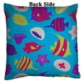 thumbnail image 2 of ABPHQTO Fishes Jellyfishes Marinesea Creatures Coral Reefs Reversible Mermaid Sequin Pillow Case Home Decor Cushion Cover 20x20 Inch, 2 of 2