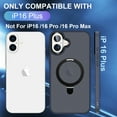 thumbnail image 4 of ELEHOLD Case for iPhone 16 Plus, Military-Grade Translucent Case with Magnetic O-Ring Stand [Compatible with MagSafe Accessory],Grayblue, 4 of 7