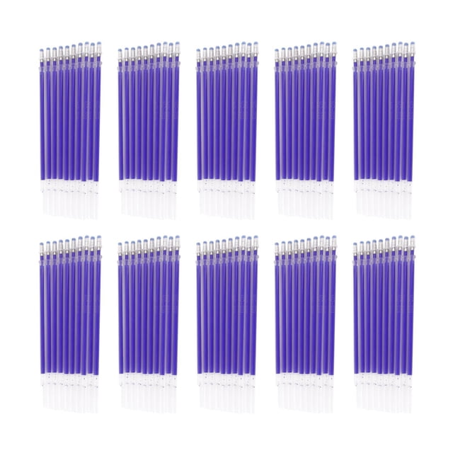 Methold 100Pcs Heat Erasable Pen Refills Fabric Marking Pens Refills for Embroidery Suministros de escritura y corrección Azul