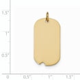 thumbnail image 2 of 14K Yellow Gold Plain .009 Gauge Engraveable Dog Tag w/Notch Disc Charm, 2 of 2