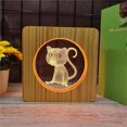 thumbnail image 2 of Luz de noche Led para gatitos, interruptor de botón usado de baja energía de madera maciza, luz cálida suave, regalo creativo para amigos, decoración del hogar para dormitorio Feliz Sencillez, 2 of 5