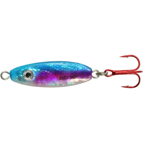 Northland Buck Shot Rattle Spoon Super Glo Rainbow 1/8 oz