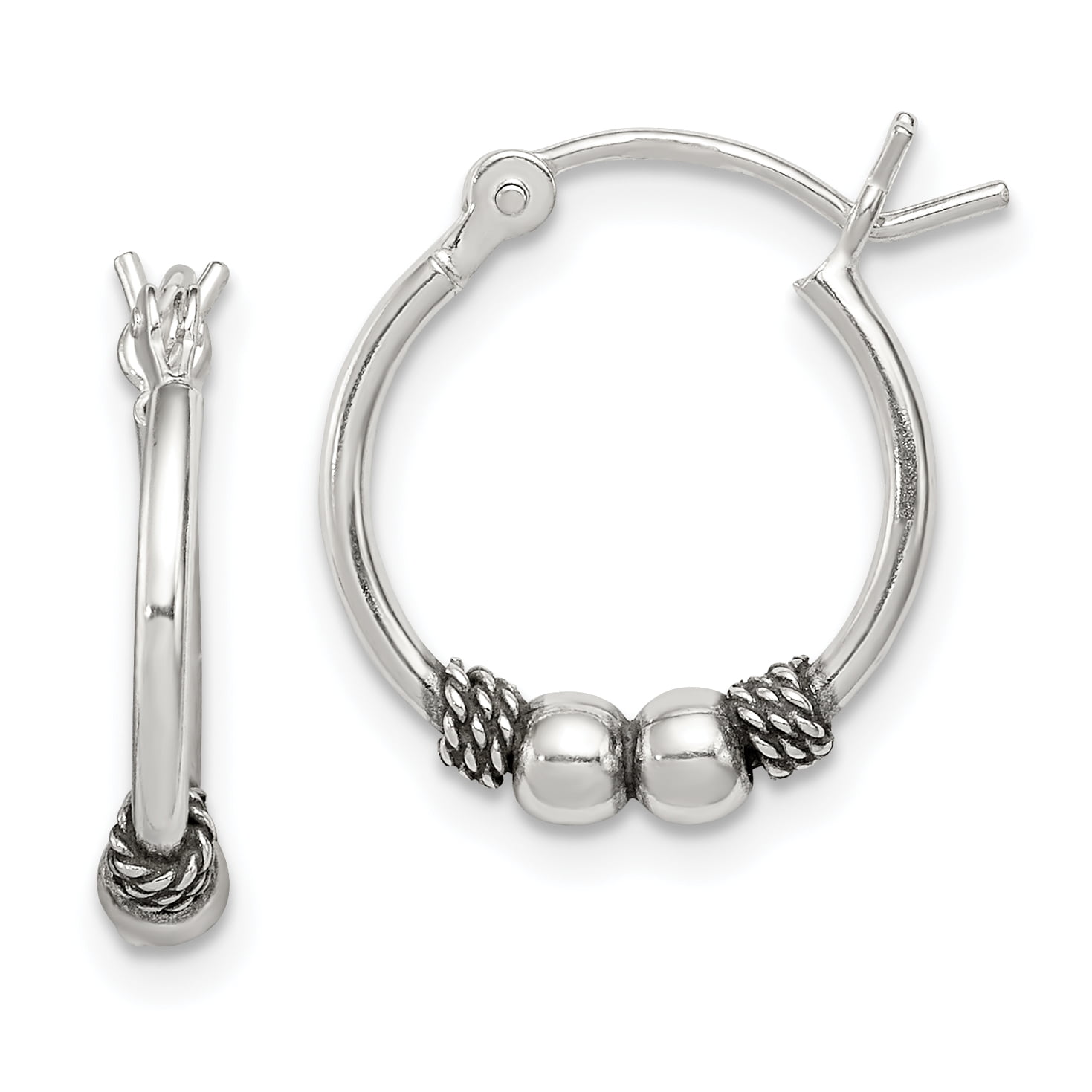 925 Sterling Silver 4mm Hoop Earrings Ear Hoops Set Round Fine Jewelry For Women Gifts For Her 